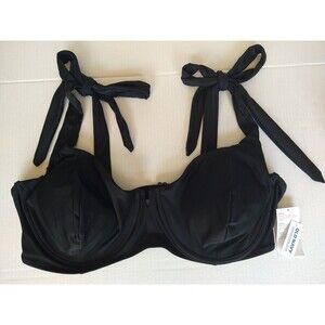 NWT Old Navy Underwire Bikini Top 3X UPF40 black adjustable beach pool vacation